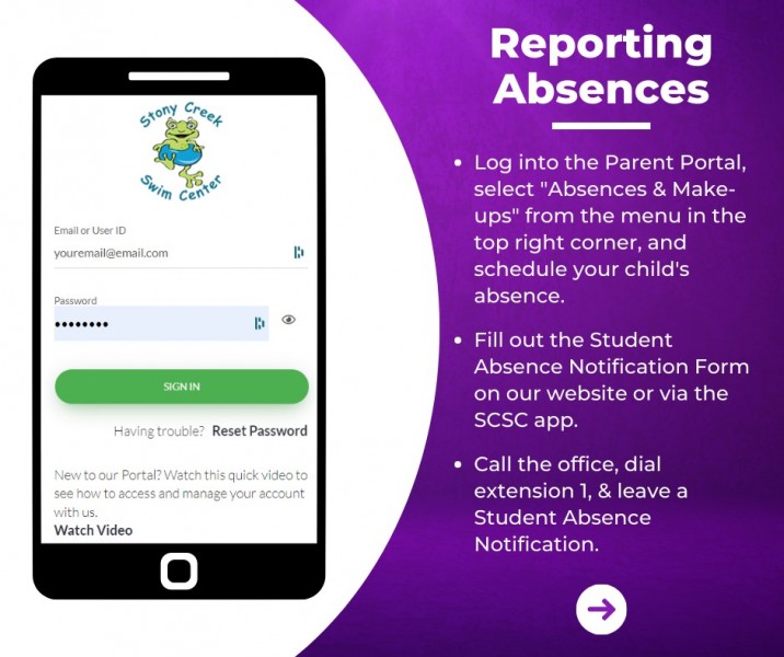 Reporting Absences & Illness - Stony Creek Swim Center